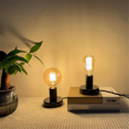 thumbnail image 2 of LOVEVER Desktop Lamp Base  Small Industrial Table Base Only  Simple E27 Screw Light Socket Bulb Holder 2 Pack US Plug, 2 of 6