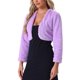 thumbnail image 4 of Bolero formal para vestido de noche de mujer, chal de piel sintética, chaqueta M color púrpura lavanda, 4 of 6