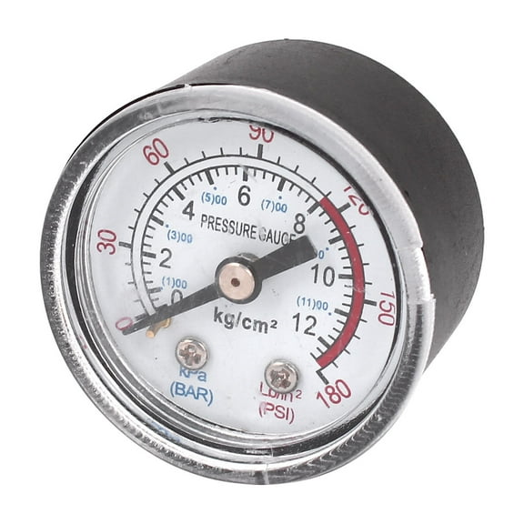 Unique Bargains 1/8" NPT Air Compressor / Hydraulic Pressure Gauge 0-180 PSI 0-12BAR 1.5" Face