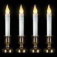 thumbnail image 4 of Northlight Set of 4 LED Flickering Window Christmas Candle Lamp with Timer 8.5″, 4 of 10
