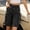 Black, variant on WCJM Women's Distressed Denim Shorts High Waisted Straight Leg Bermuda Length Casual Jean Shorts with Flap Pockets Roll Hem
