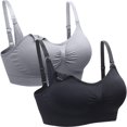 thumbnail image 1 of Lot de 2 Soutien-Gorge d'Allaitement Soutien-Gorge Sans Armatures Soutien-Gorge de Sommeil pour Femmes Soutien-Gorge de Maternité Soutien-Gorge d'Allaitement, 1 of 5