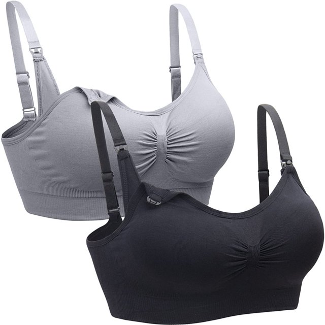 Lot de 2 Soutien-Gorge d'Allaitement Soutien-Gorge Sans Armatures Soutien-Gorge de Sommeil pour Femmes Soutien-Gorge de Maternité Soutien-Gorge d'Allaitement