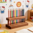 thumbnail image 2 of Gnwei Colored Pencil Holder for Desk, Wooden Crayon Organizer Storage Box, 9-Compartment Wooden Crayon Organizer, Pen and Marker Holder for Classroom, Office, 2 of 4