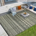 thumbnail image 7 of Huisuilinss Outdoor Rug,Outdoor Patio Rug,Outdoor Carpet,Waterproof Reversible Rug,Lightweight Plastic Straw Rug,Geometric Mat For Outside RV Deck Picnic Beach Trailer Camping, 7 of 7