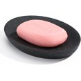 thumbnail image 1 of Soap Dish Tray, Resin and Grit Mixed Soap Holder Container Box, Marble Pattern Oval Soap Plate, Sponge Dish Tray for Bathroom Sink Bedroom Vanity Kitchen Counter-Top Organizer, Gravel Black, 1 of 8