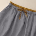thumbnail image 5 of Axiiglly Skirts for Women Cotton Linen Drawstring Elastic Waist Boho Flowy Midi Skirt with Pockets, M-2XL, 5 of 8
