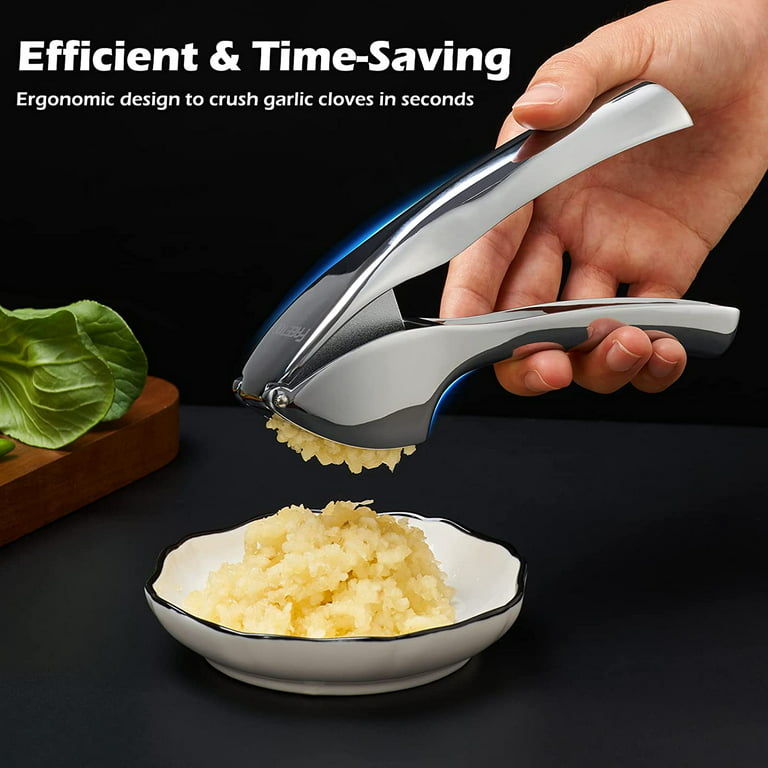 Dr.XIONG Garlic Crusher, Garlic Mincer to Press Clove and Smash Ginger Handheld Zinc Alloy Rust-proof Tool for Kitchen