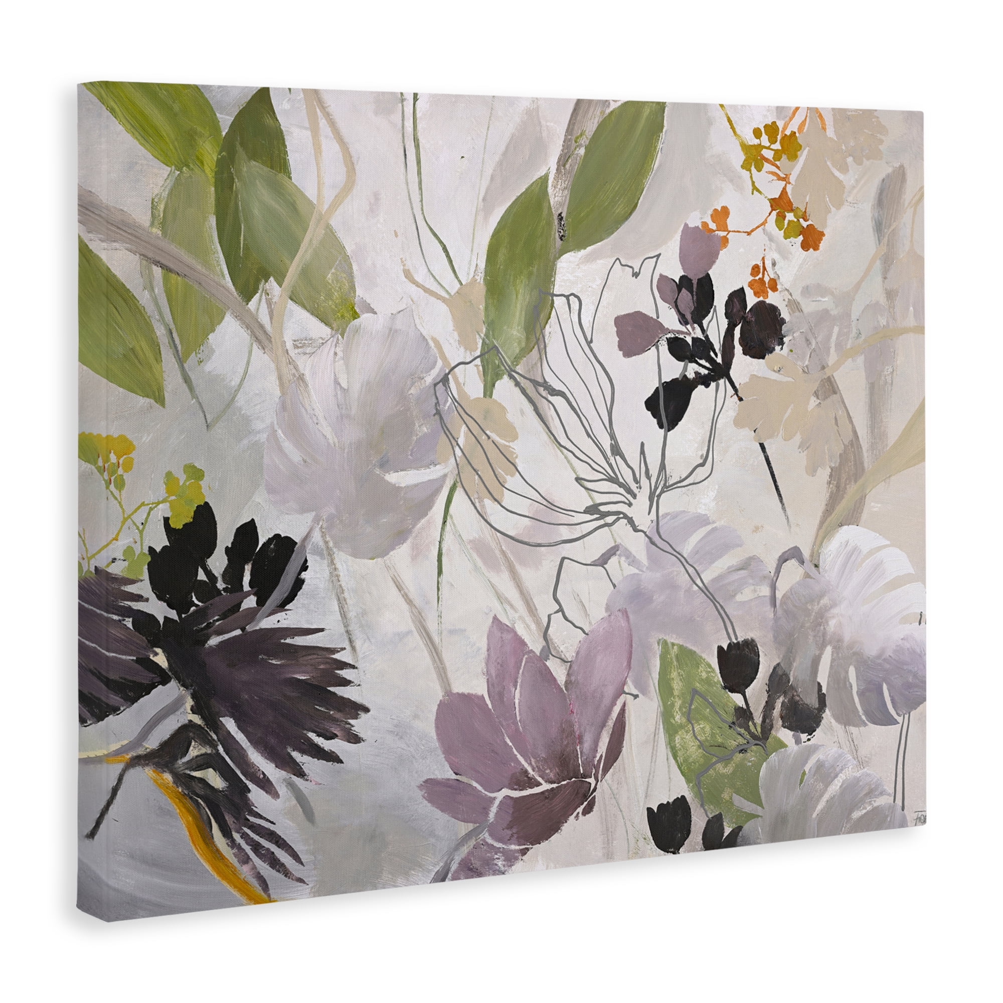 Soft Spring Organic Flora Canvas Wall Art, design by Design Fabrikken