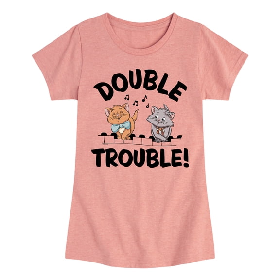 Disney - The Aristocats - Double Trouble - Toddler & Youth Girls Short Sleeve Graphic T-Shirt