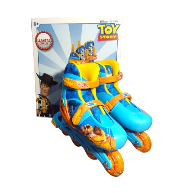 Patines en Linea para Niños The Baby Shop Toy Story Buzz Linea ajustables acolchados Azul Lila