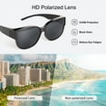 thumbnail image 3 of TINHAO Polarized Sunglasses Over Glasses for Women Men, Fit Over Glasses Sunglasses with Square Oversized UV Protection, 3 of 7