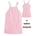 thumbnail image 6 of Oudiya Girls Summer Dress with Shorts Spaghetti Straps Romper Dresses with Pockets for Kids 5-15 Y, 6 of 7