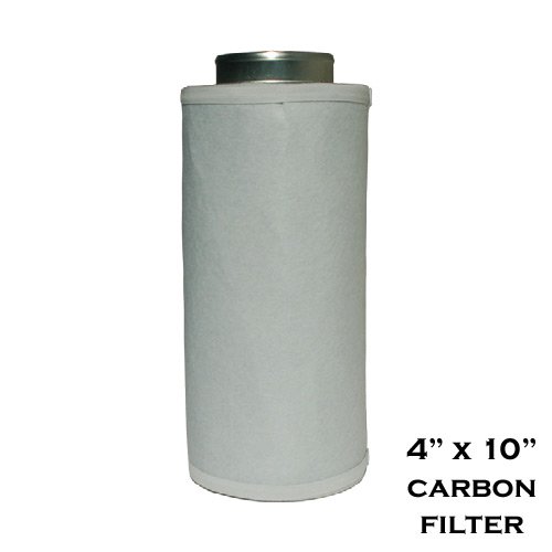 performance 4" x 10" activated carbon scrubber odor control filter w