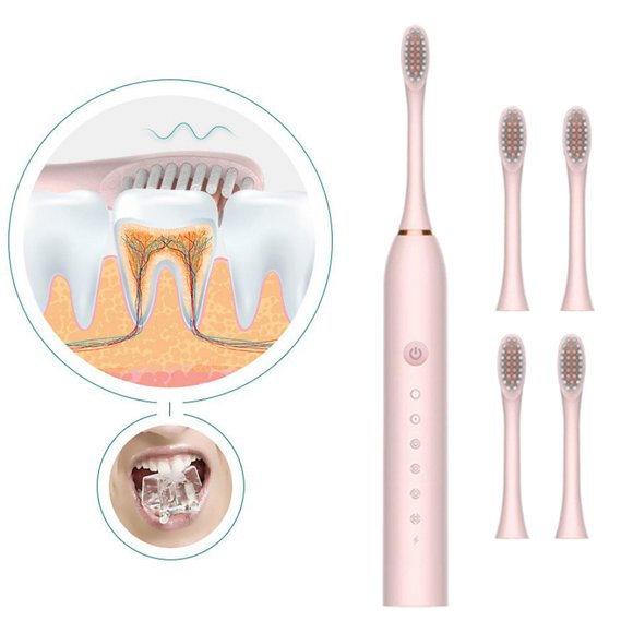 2 Piezas 6 Modos con Cabezales de Cepillo de Repuesto Colcomx cepillo de dientes eléctrico para niños IPX7 a Prueba de Agua