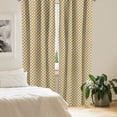 thumbnail image 2 of Ambesonne Geometric Curtains, Colorful Stars Vintage, Pair of 28"x95", Earth Yellow Pale Green, 2 of 5