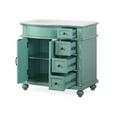 thumbnail image 5 of Silkroad Exclusive  Sanger Bathroom Single Sink Vanity Green Carrara White Top with Left Sink Distressed, Oil Rubbed Bronze Finish, Painted, 5 of 5