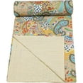 thumbnail image 2 of ColorFull House Paisley Print Traditional Designs cotton kantha quilt Size ( Twin - 60" x 90" ), 2 of 4