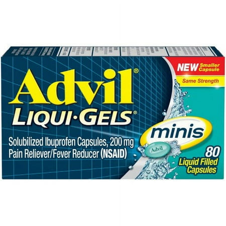 Advil Liquid-Gels Minis, 80 Ct (Pack of 3)