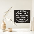 thumbnail image 5 of JennyGems Mom Gifts, My People Skills Are Fine My Tolerance To Idiots Needs Work Wooden Sign, Funny Gifts for Mom, Funny Signs, 7.25 x 6 Wall Decor, Black, Made in USA, 5 of 9