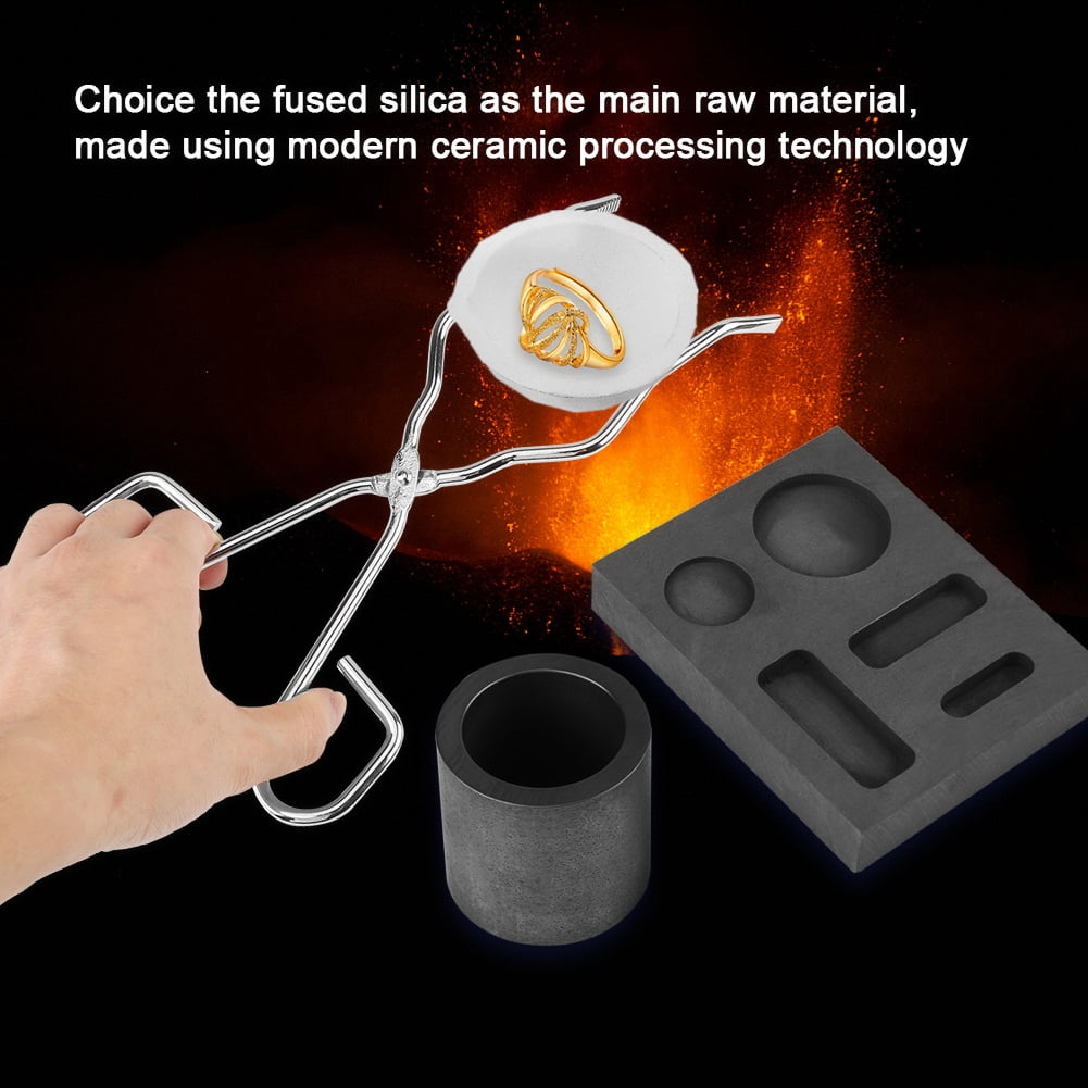 Mgaxyff Melting crucible , High Purity Graphite Crucible + Tong + Bowl