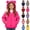 Blue, variant on Girls Boys Winter Hooded Cotton Jacket Outwear Solid Color Long Sleeve Warm Coats With Pockets Zipper Bear Ears Coat For Cold Outside