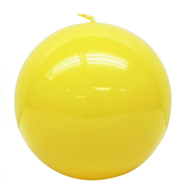 Unscented High Gloss Yellow Round Candle
