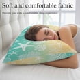thumbnail image 5 of Teal Yellow Ombre Coastal Pillow Covers, Linen Long Throw Pillow Case, Sea Nautical Summer Beach Starfish Coral Holiday Pillow Protector Decorative Cushion Cover for Living Room/Bedroom 16" x 24", 5 of 8