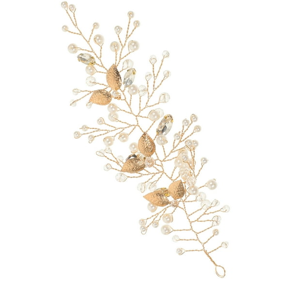 OUNONA Bride Hair Jewelry Golden Hair Accessory for Women Birthday 1Pack