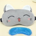thumbnail image 4 of Bangcool Sleeping Mask Cute Cartoon Cat Blindfold Eyeshade with Ice Pack for Home Travel, 4 of 10