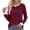 Brown Red, variant on Fantaslook Women Blouses Color Block Long Sleeve Shirts Pleated Fall Tops Fashion Dressy Blouses
