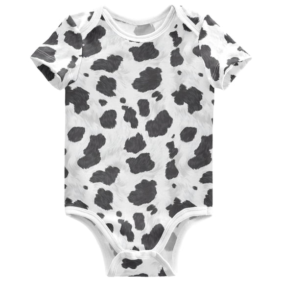 joogoo Cow Pattern Baby Bodysuits Short Sleeve Cotton Onesies Clothes 6Months