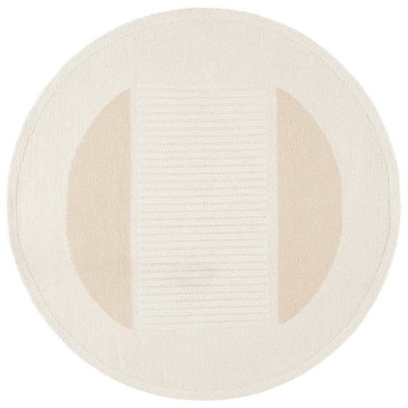 SAFAVIEH Rodeo Drive Gertrude Abstract Area Rug, Ivory/Beige, 6' x 6' Round