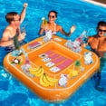 thumbnail image 4 of FANNGYX Green Floating Card Game Table, Inflatable Pool Party Tray Float with Drink & Snack Holder, Waterproof Playing Cards for Summer Parties LG618-397, 4 of 6