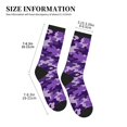 thumbnail image 3 of Mens Crew Socks Womens Purple Camouflage Workout Training Athletic Socks, 3 of 7