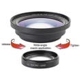 thumbnail image 3 of Professional 37mm Macro+72mm Wide Angle Lens 0.39x Full Hd For 4k Camcorder, 3 of 5