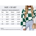 thumbnail image 6 of MOSHU Oversized Sweaters for Women Drop Shoulder Plaid Colorblock Tops Fall Crewneck Pullover Sweater, 6 of 10