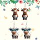 thumbnail image 2 of 2 Pares Pendientes Acrílicos Vaca Dibujos Animados para Mujeres Y Niñas Dijes Decorativos, 2 of 8