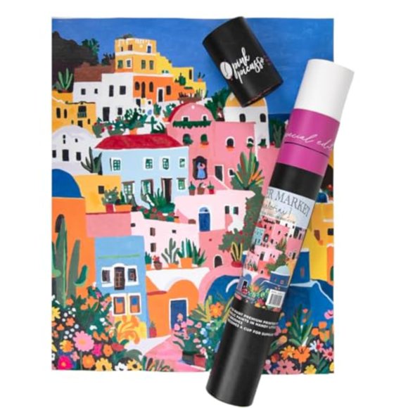 Kit de pintura por números Pink Picasso 41x51 cm Arte floral