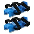 thumbnail image 1 of par de patines de hielo para niños pequeños, ajustables, de doble patín, con cierre de velcro, doble cuchilla, para invierno, entrenamiento para principiantes, color azul, 1 of 7