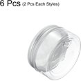 thumbnail image 3 of 6 Pcs 3 Styles Empty Scent Beads Storage Container 3oz/80ml Air Freshener Tins Round Refillable Spice Containers Plastic Jars Sample for Travel -, 3 of 6