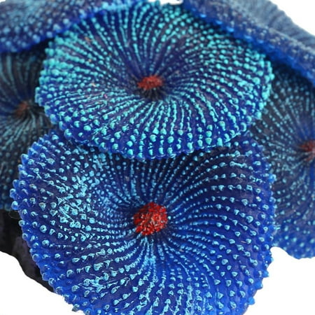 Aquarium Decor Coral - Simulate Resin Soft Coral Landscape Ornament for Aquarium Fish Tank Decoration Color:blue