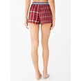 thumbnail image 5 of JYYYBF Women Soft Pajama Shorts Comfy Plaid Print Elastic High Waist Lounge Pants Stretch Sleep Pj Bottoms for Sleepwear, 5 of 8