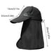 thumbnail image 3 of maneras de usar un sombrero protector solar. Sombrero de pescador para senderismo y pesca, para hombres y mujeres, con secado rápido, de béisbol para exteriores con chal., 3 of 7