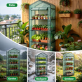 thumbnail image 7 of edx Mini Greenhouse for Outside & Indoor Use, Portable Green House, 30 in Multi-Tier Plant Growing Rack with PE Cover, Green, 7 of 7