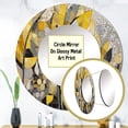 thumbnail image 3 of Designart "Artistic Fusion with Yellow and Grey Patterns" Boho Mosaic Rund Mirror For Wall Decor - Large Yellow Round Printed Mirror -Bohemian Round Living Room Mirror - 36" x 36", 3 of 6