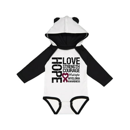 

Inktastic Multiple Myeloma Hope Love Strength Gift Baby Boy or Baby Girl Long Sleeve Bodysuit