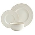 thumbnail image 5 of Tabletops Gallery Taylor 12 Piece Embossed Stoneware Dinnerware Set, Cream White (Service for 4), 5 of 9