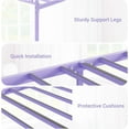 thumbnail image 6 of Senfot Twin Size Platform Bed,Metal Twin Bed Frame,Headboard and Footboard with Iron Heart Design,No Box Spring Needed, Easy Assembly Purple, 6 of 6