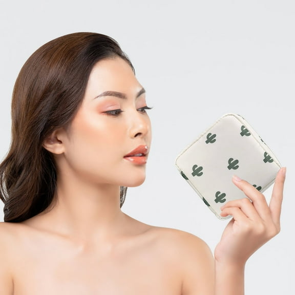 Sanitary Napkin Storage Bag, Period Bag with Zipper for Sanitary Napkins, Travel-Friendly First Period Gifts for Girls, Women, and Teen Ladies